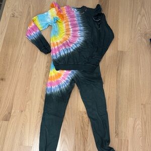 Lola + The Boys Tie-Dye and Black Jumpsuit